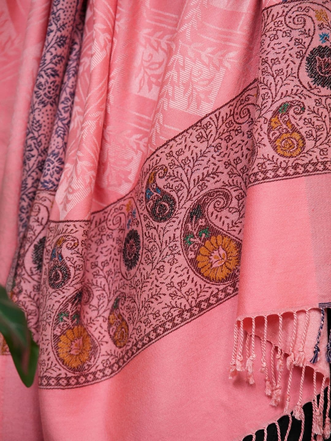 SHIFNEEN Women Paisley Embroidered Acrylic Shawl thumbnail 2