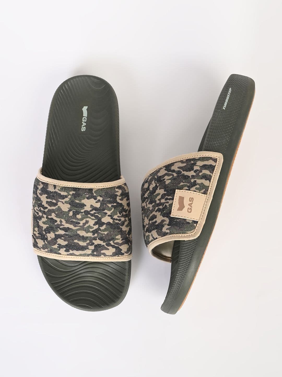 GAS Men NeoSplash Olive Beige Slides thumbnail 7