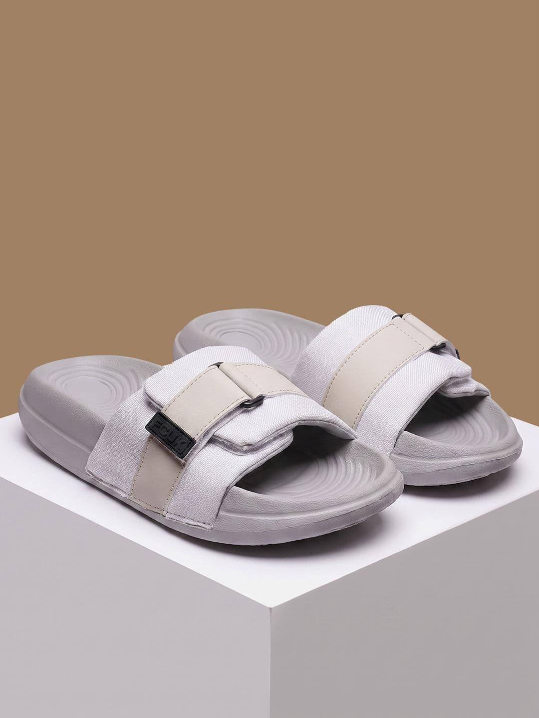 FCUK Men Textured Sliders - view 1