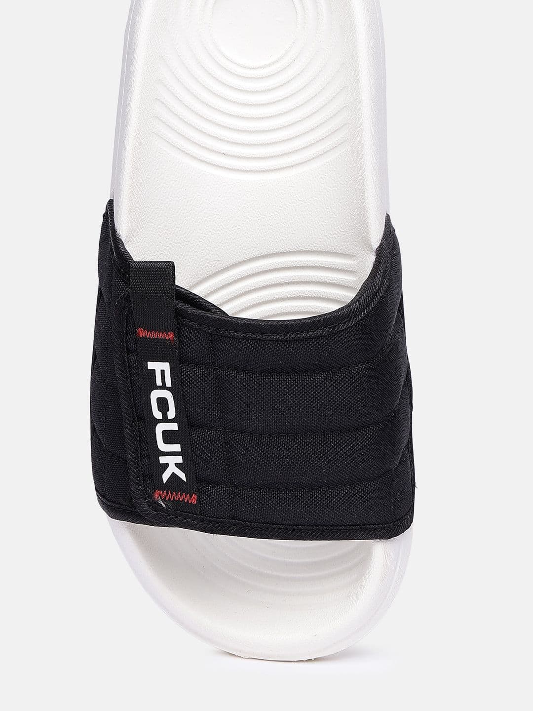 FCUK Men Brand Logo Printed Textured Sliders thumbnail 3