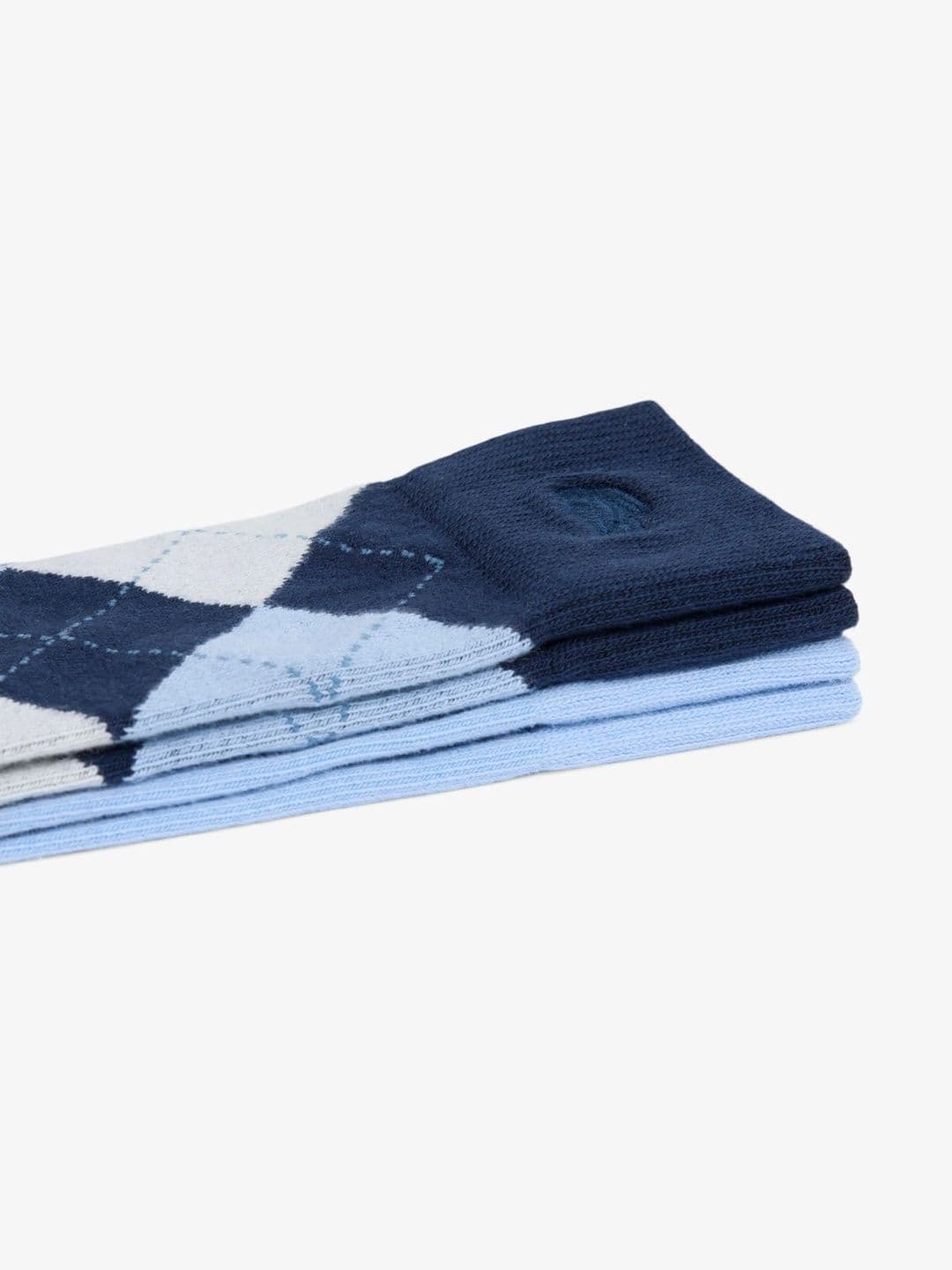 Lacoste Men Pack of 2 Cotton Assorted Patterned Calf Length Socks thumbnail 3