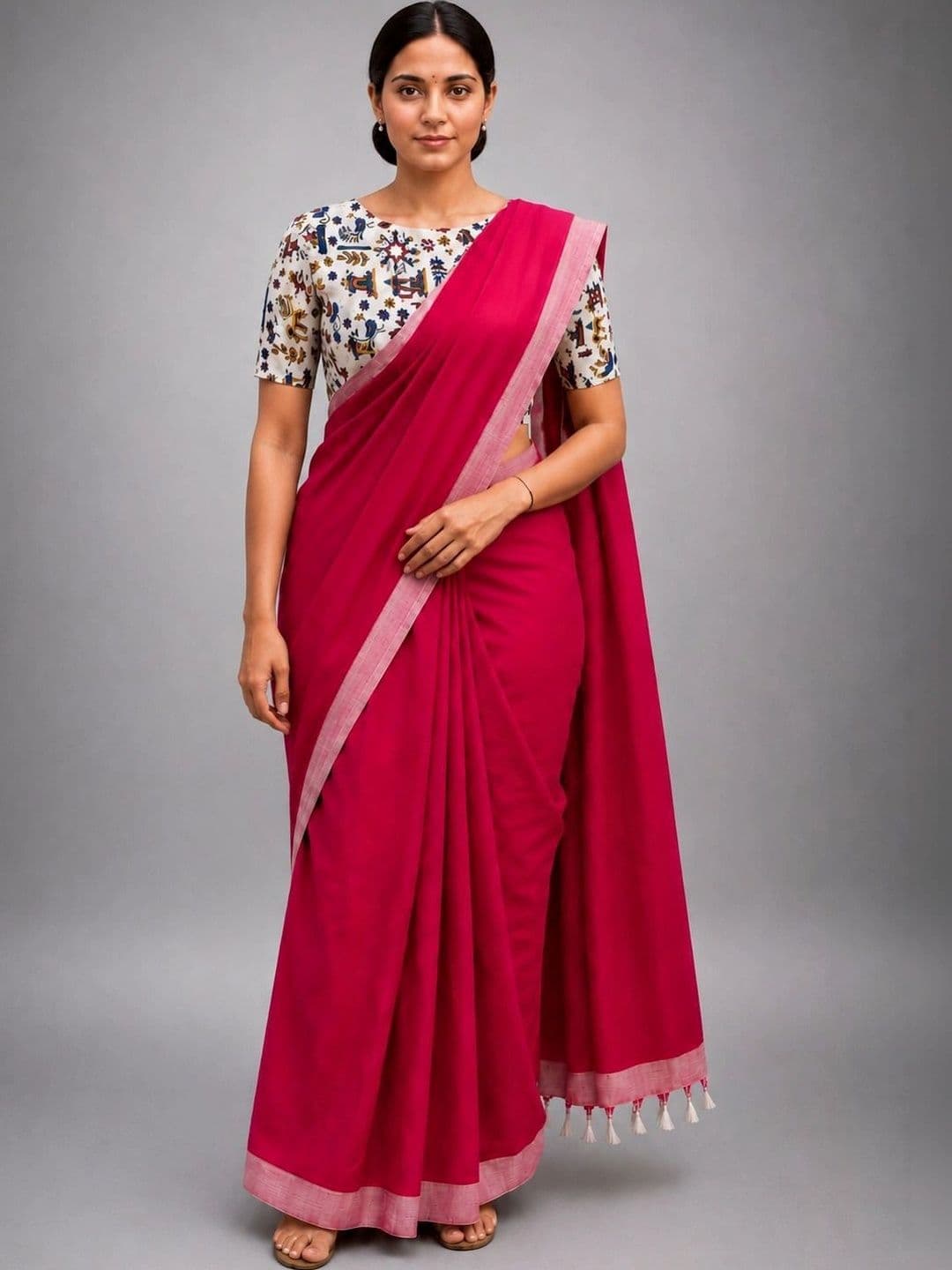 DHRITI Pure Cotton Saree - view 1