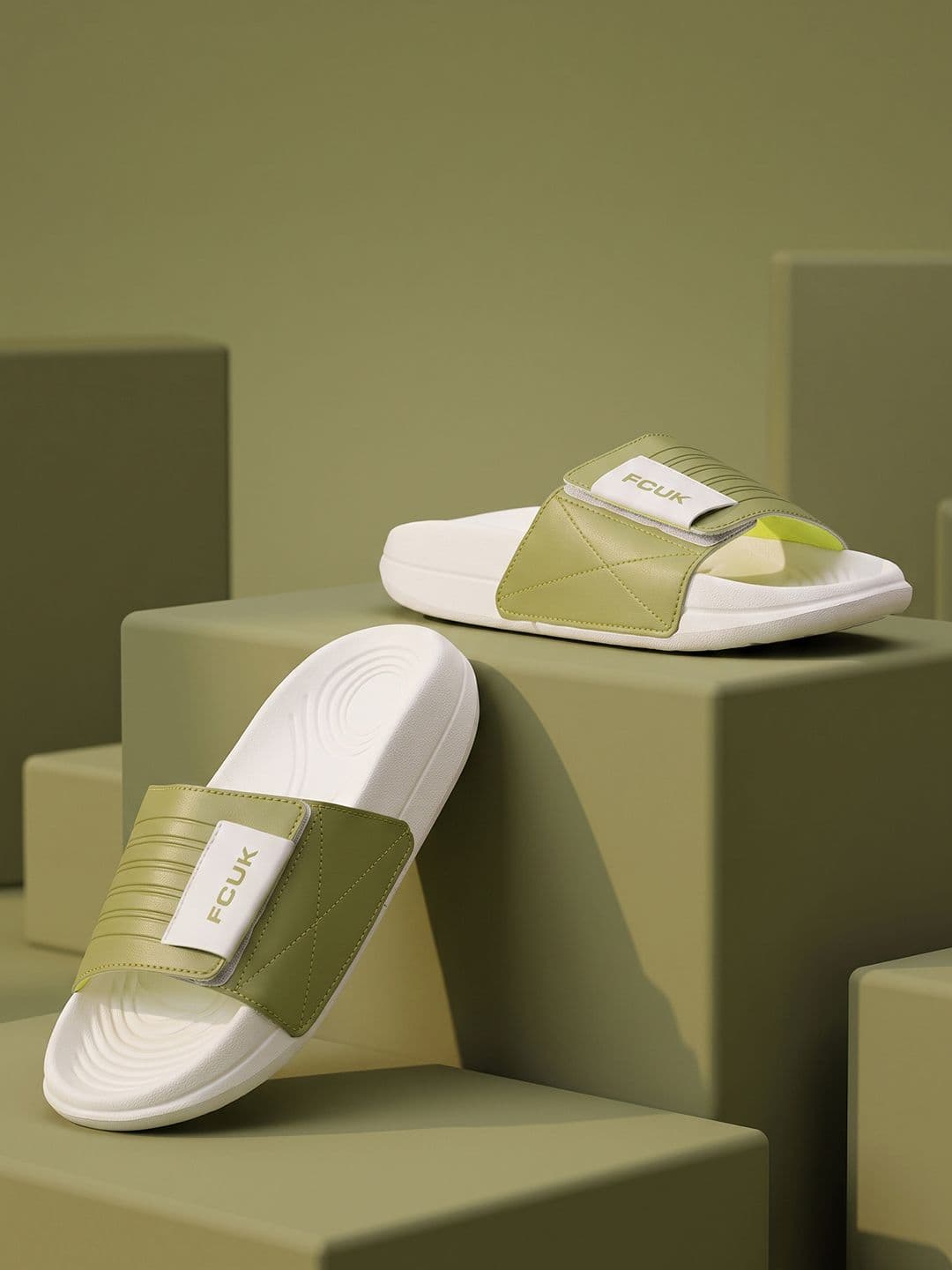 FCUK Men Brand Logo Printed Sliders - view 1