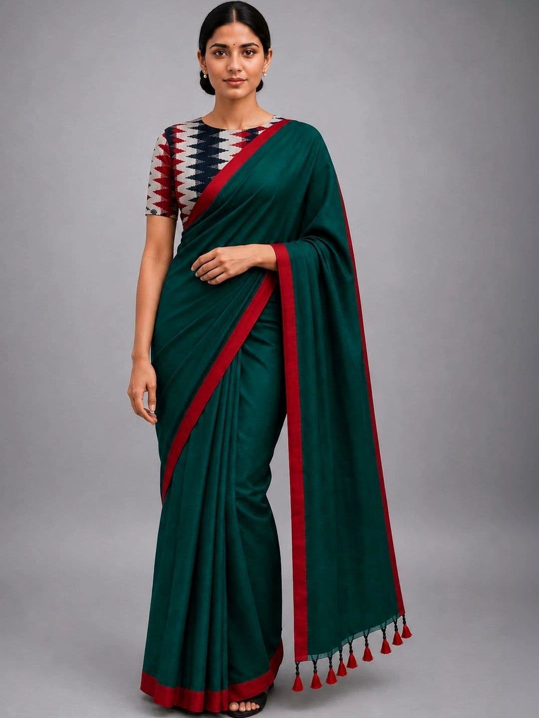 OSARIO Kalamkari Pure Cotton Saree - view 1