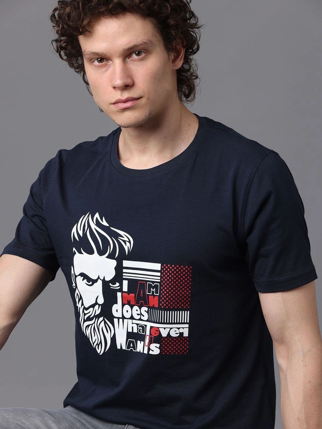 WEARHOUSE Men Printed Slim Fit T-shirt thumbnail 3