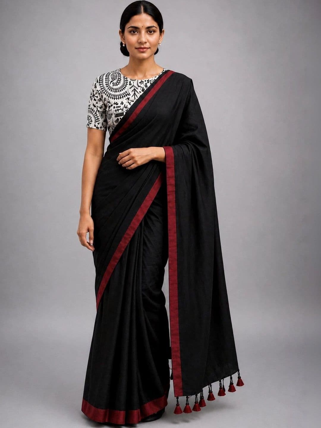 ACHOL Kalamkari Pure Cotton Saree - view 1