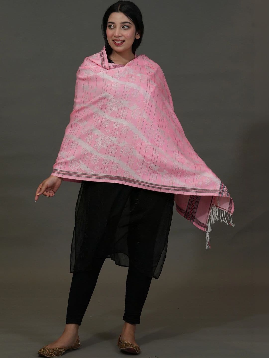 SHIFNEEN Women Woven Design Acrylic Shawl - view 1