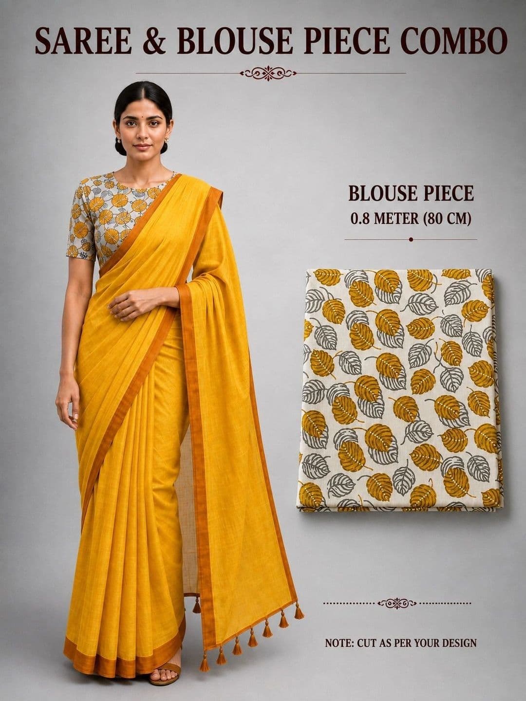 DHRITI Striped Pure Cotton Saree thumbnail 3