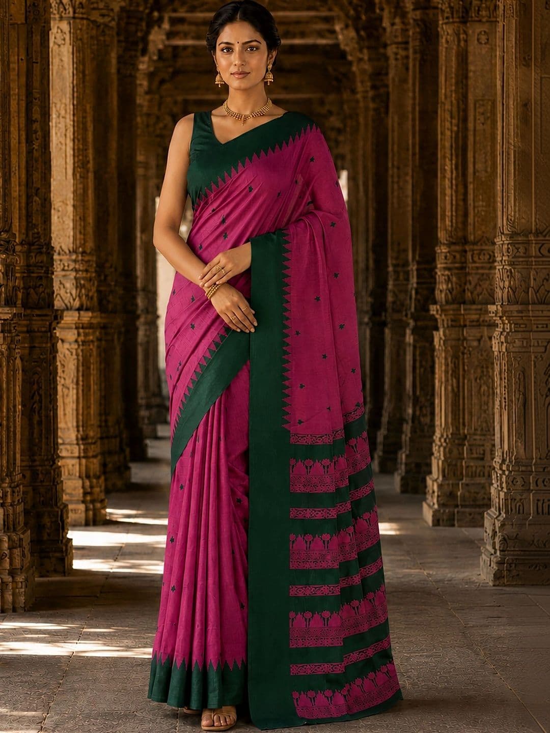 bigben textile Woven Design Designer Kanjeevaram Saree - view 1