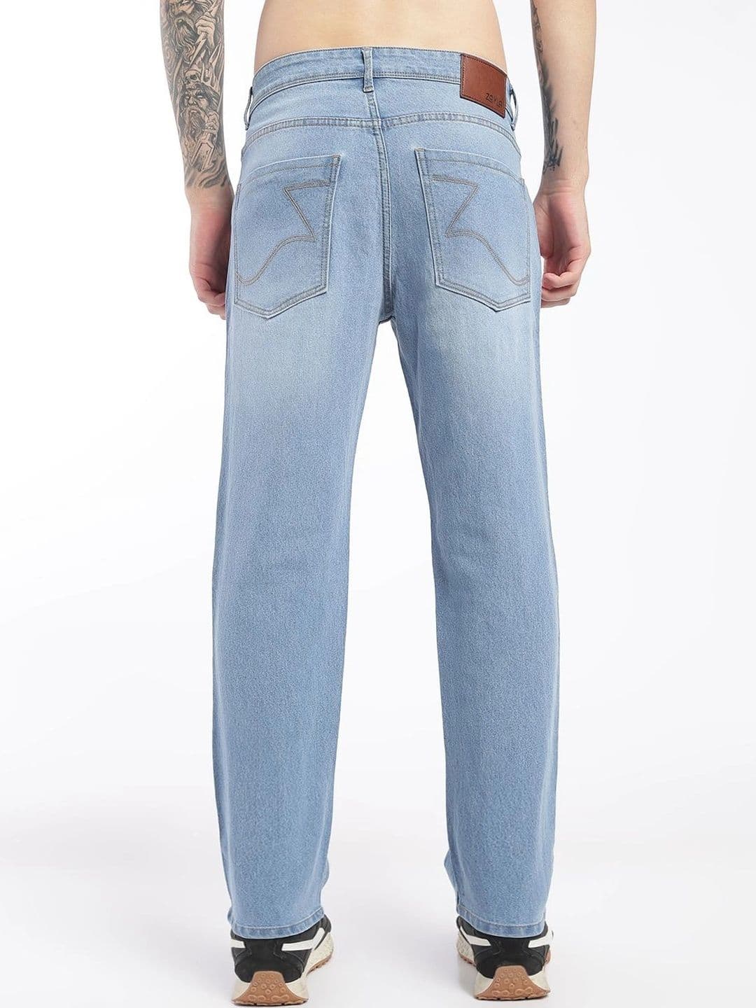 zayla Men Jean Regular Fit Mid-Rise Light Fade Stretchable Jeans thumbnail 4