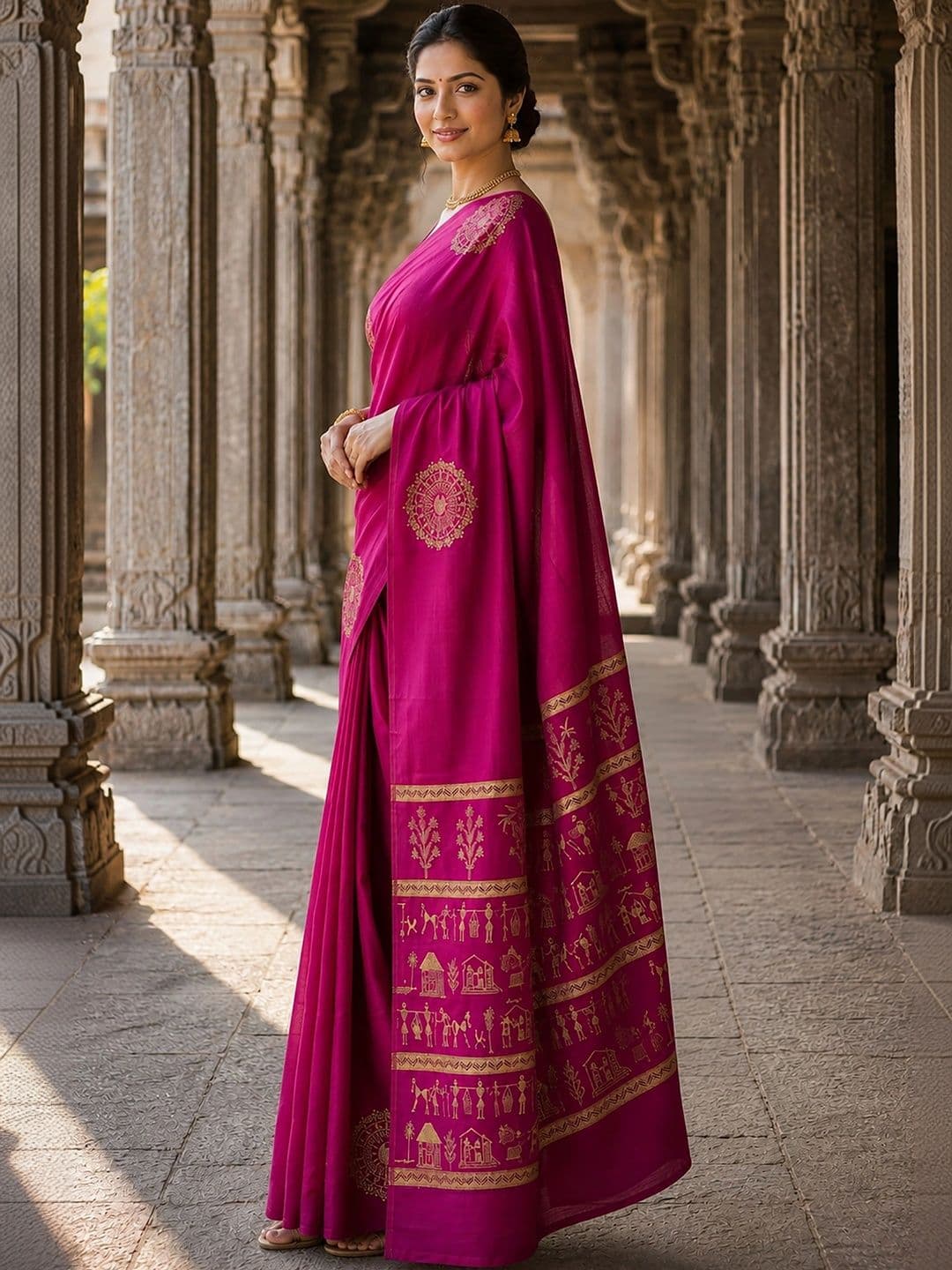 Dhaaga Ghar Woven Design Silk Blend Designer Banarasi Saree thumbnail 4
