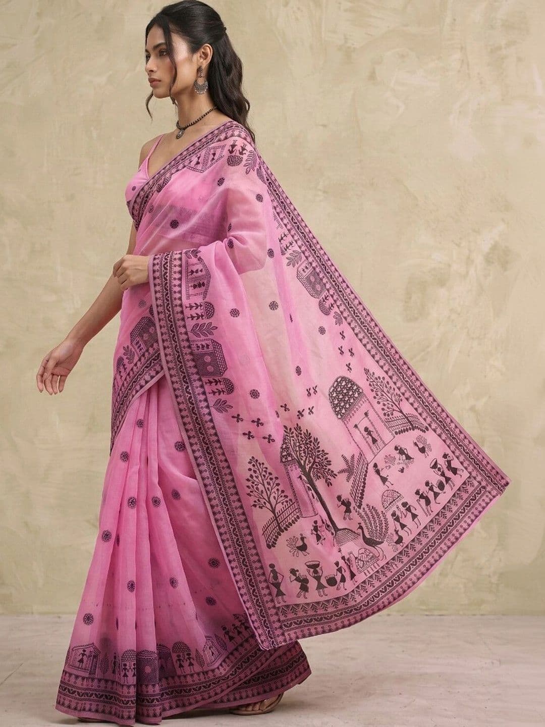 SAARA Woven Design Saree thumbnail 6