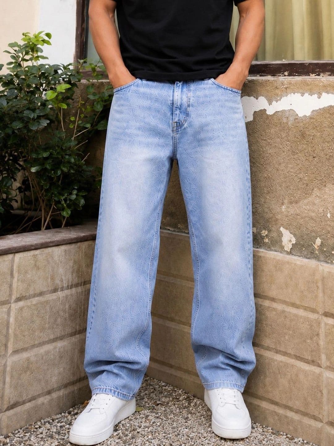 MQ Denim Men Straight Fit Mid-Rise Light Fade Jeans - view 1