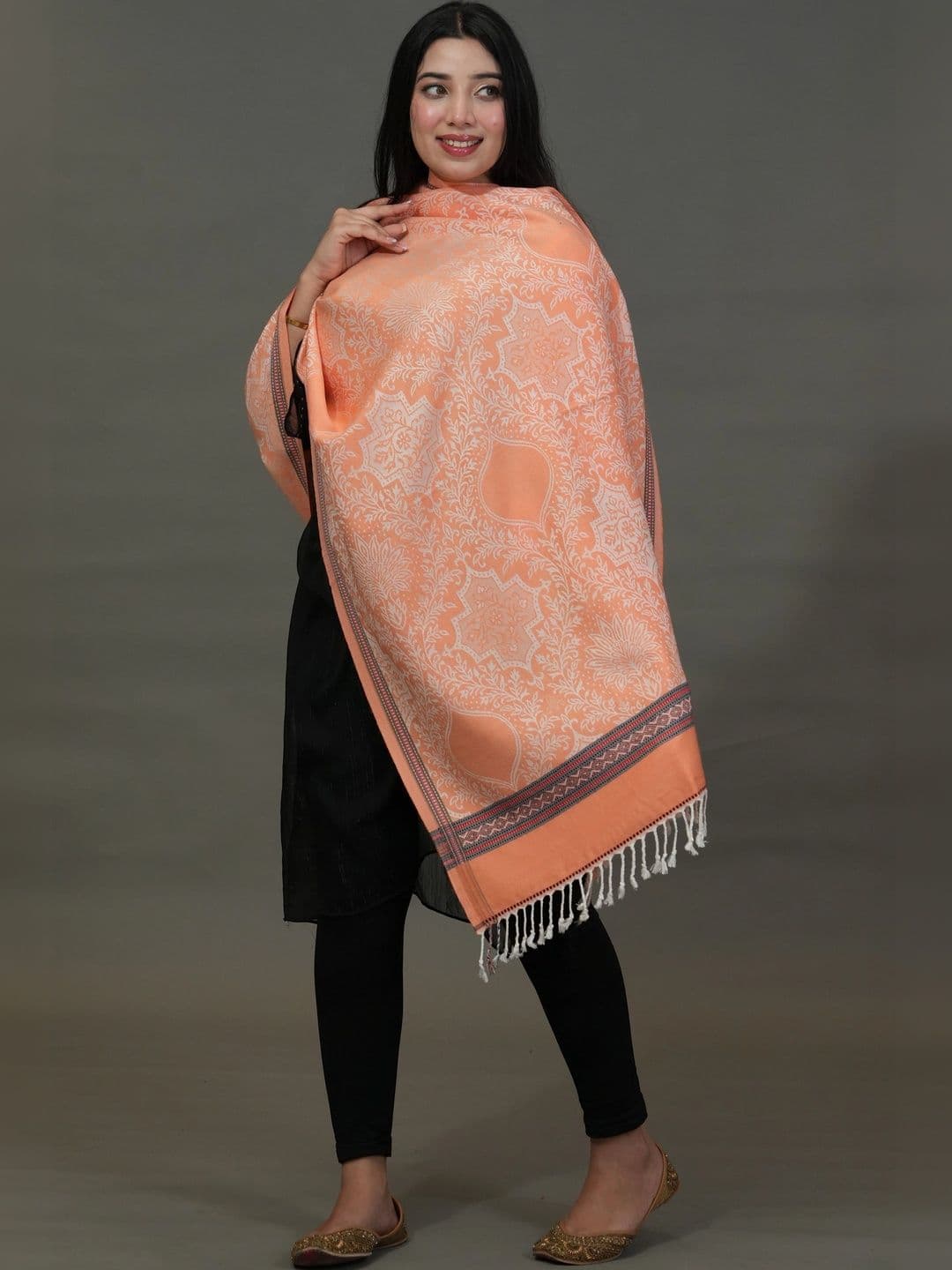 SHIFNEEN Women Ethnic Motifs Printed Acrylic Shawl - view 1