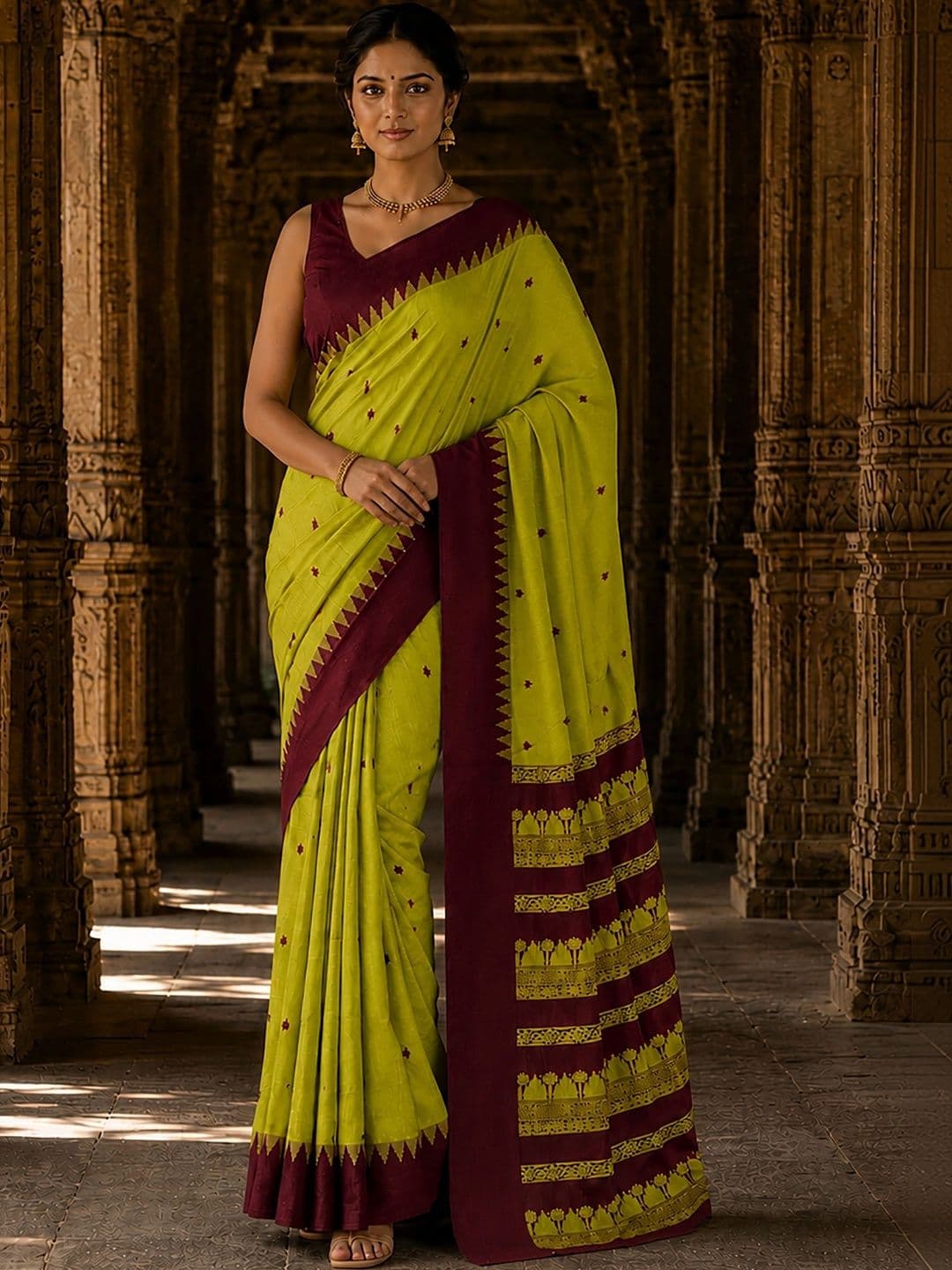 bigben textile Woven Design Designer Kanjeevaram Saree thumbnail 3