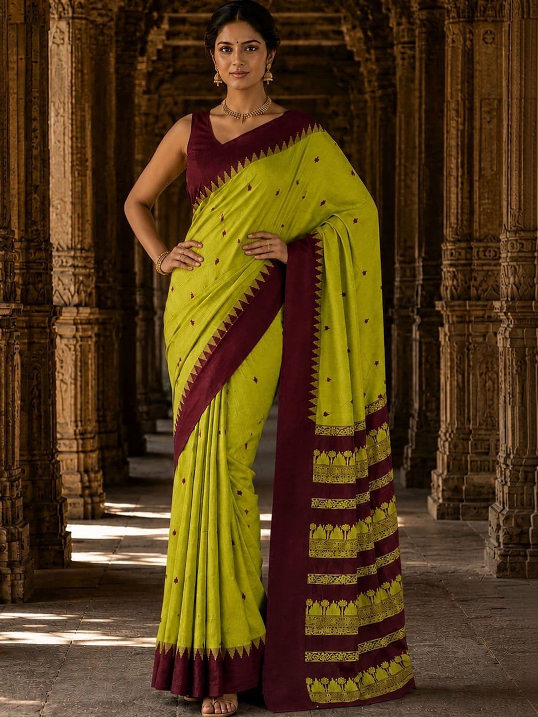 bigben textile Woven Design Designer Kanjeevaram Saree thumbnail 6