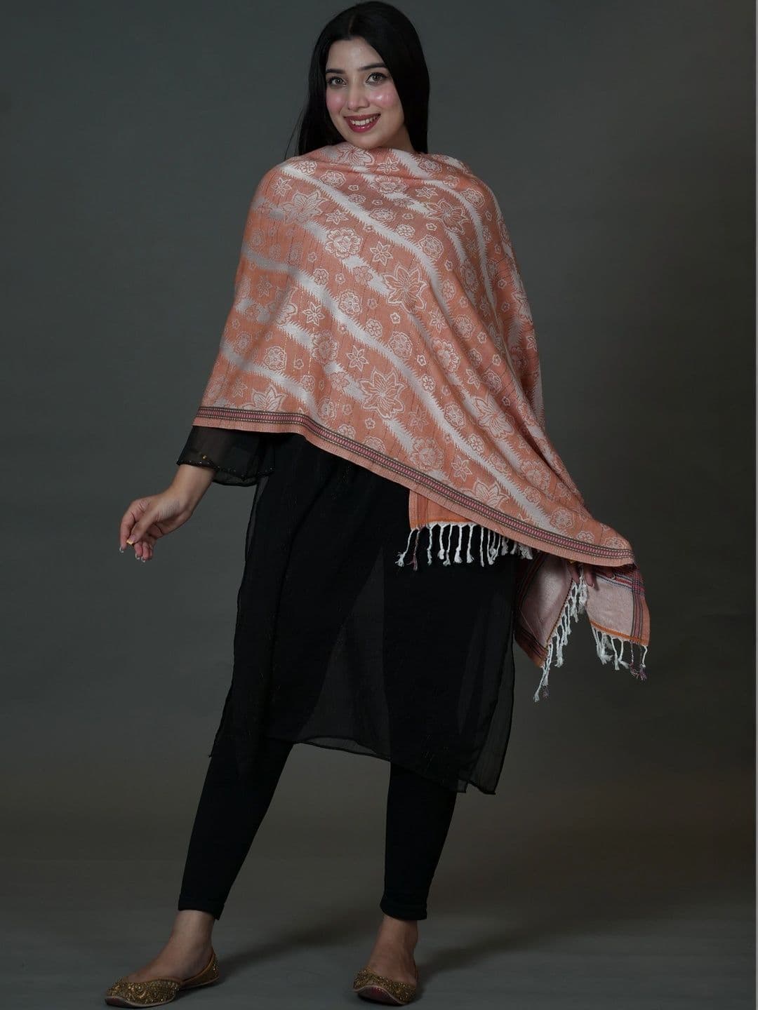 SHIFNEEN Women Floral Printed Acrylic Shawl - view 1