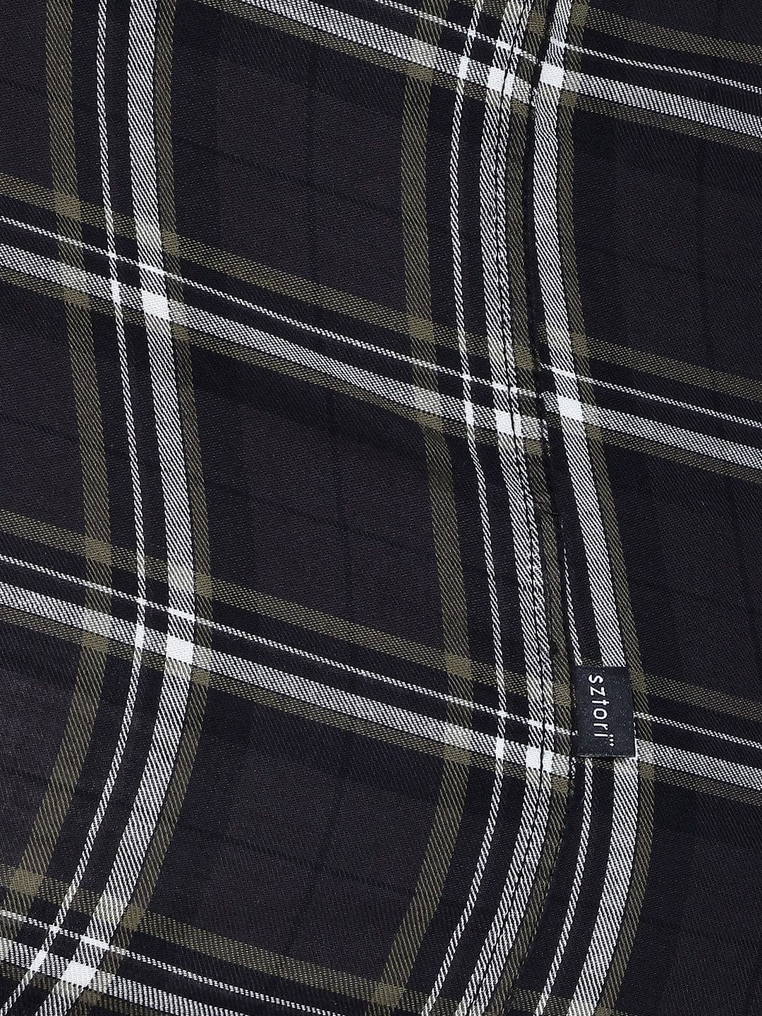 Sztori Plus Size Checked Pure Cotton Casual Shirt thumbnail 2