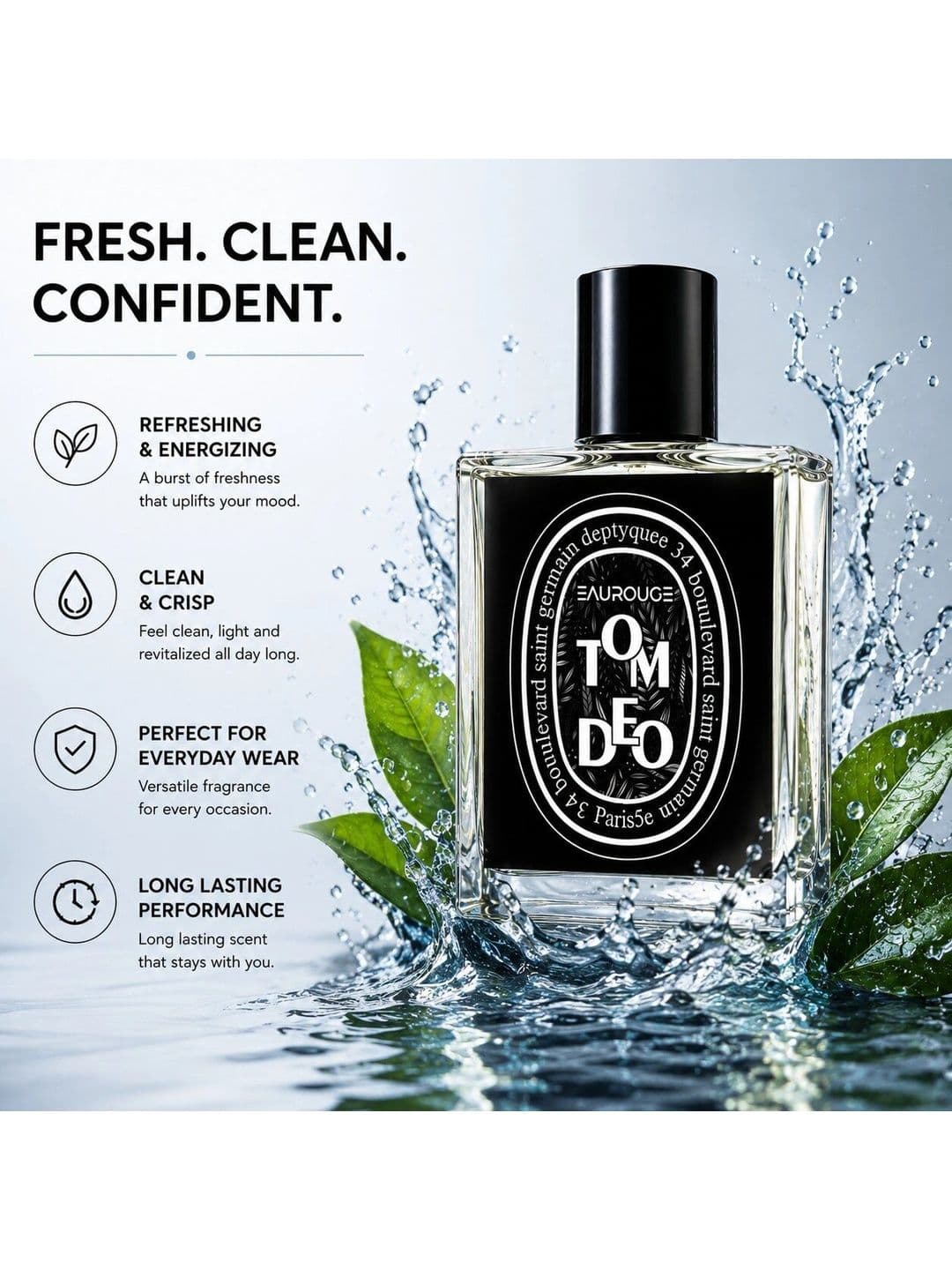 EAUROUGE Tom Deo Long-Lasting Eau De Parfum - 50 ml thumbnail 5