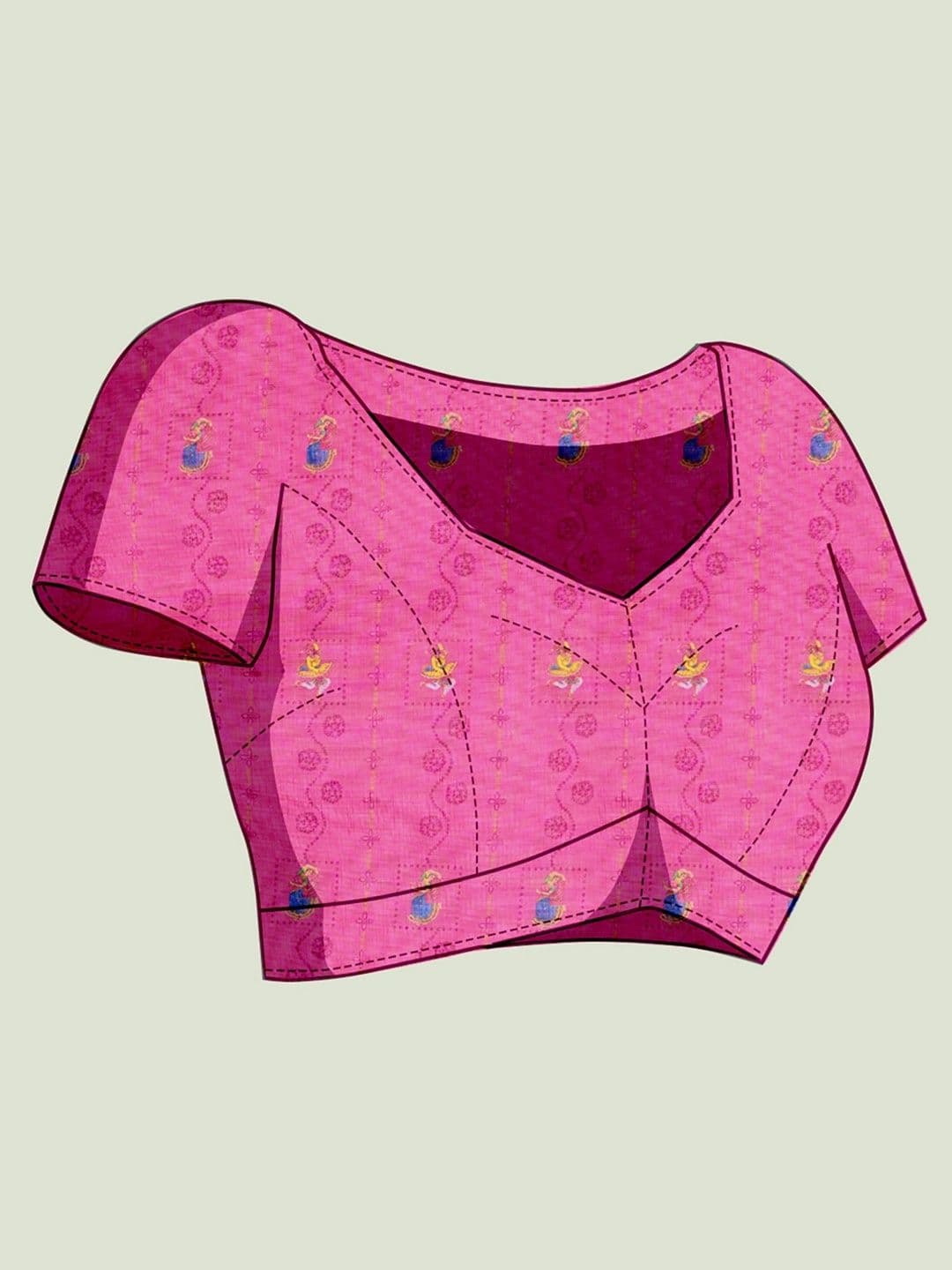 AMRUTKALA SAREES Designer Block Print Saree thumbnail 3
