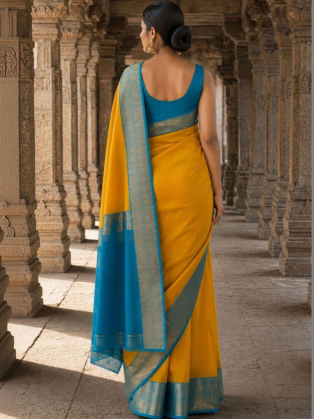 Dhaaga Ghar Woven Design Zari Silk Blend Designer Banarasi Saree thumbnail 2