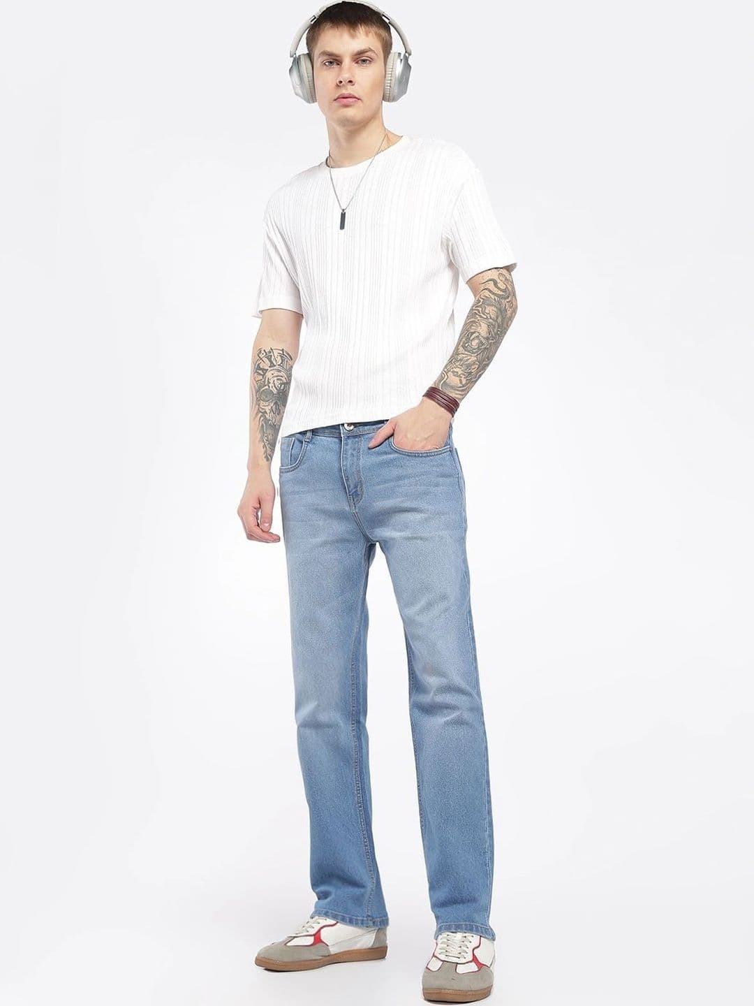 zayla Men Jean Regular Fit Mid-Rise Light Fade Stretchable Jeans - view 1