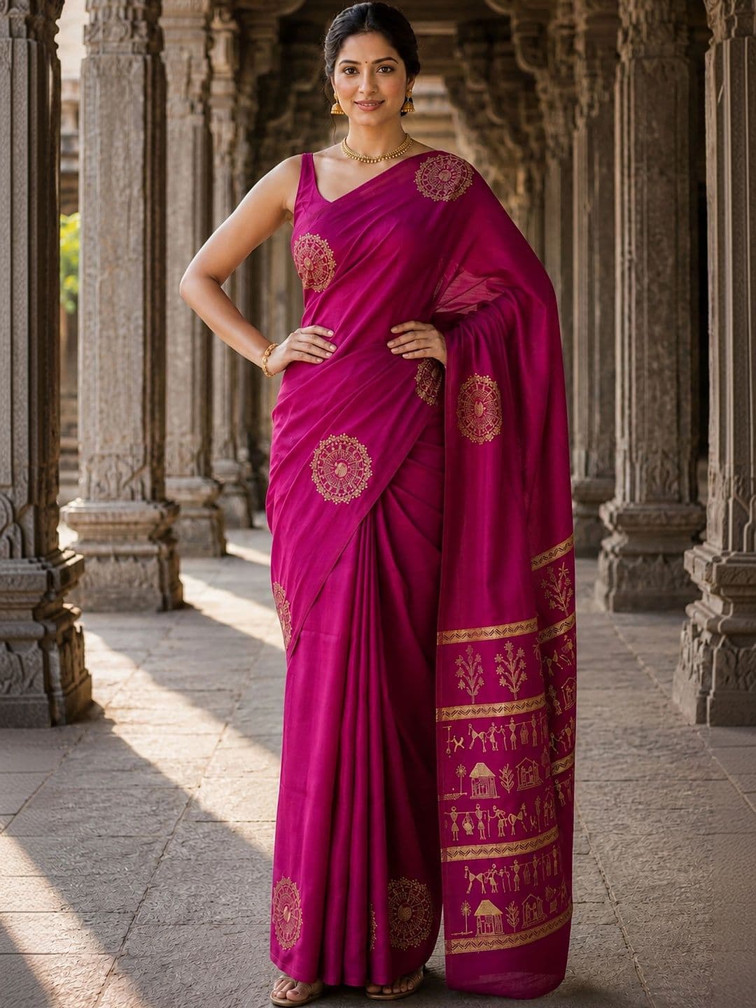 Dhaaga Ghar Woven Design Silk Blend Designer Banarasi Saree thumbnail 2