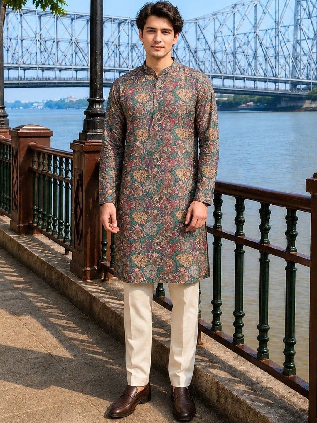 SOURAGYA Men Ethnic Motifs Printed Indie Prints Kurta - view 1