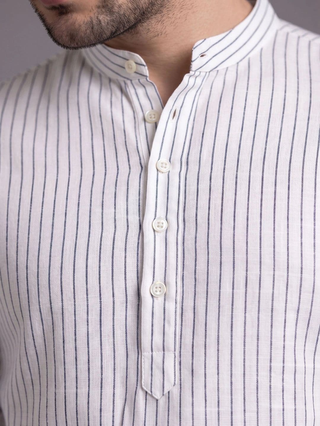 MAAHI FABS Men Striped Kurta thumbnail 3