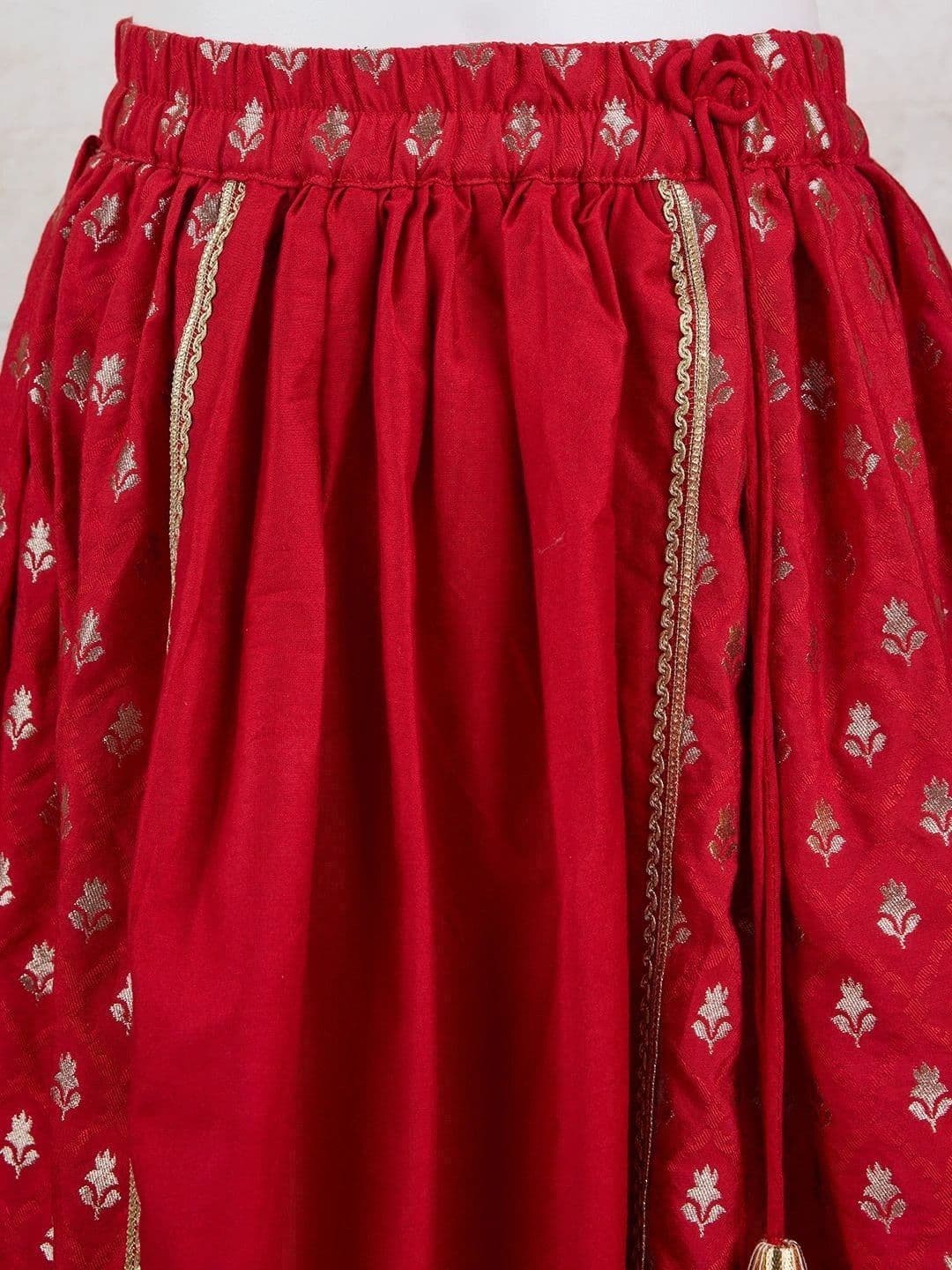 VASTRAMAY Girls Embroidered Ready to Wear Lehenga Choli thumbnail 6