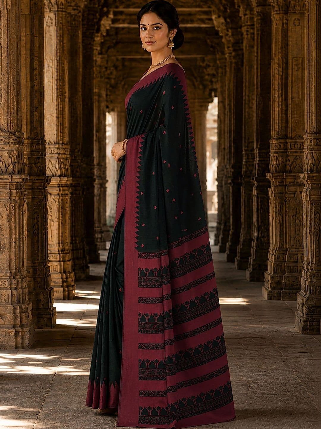 bigben textile Woven Design Designer Kanjeevaram Saree thumbnail 3