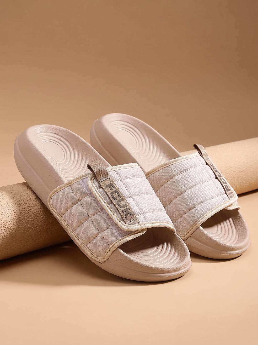FCUK Men Textured Sliders - view 1
