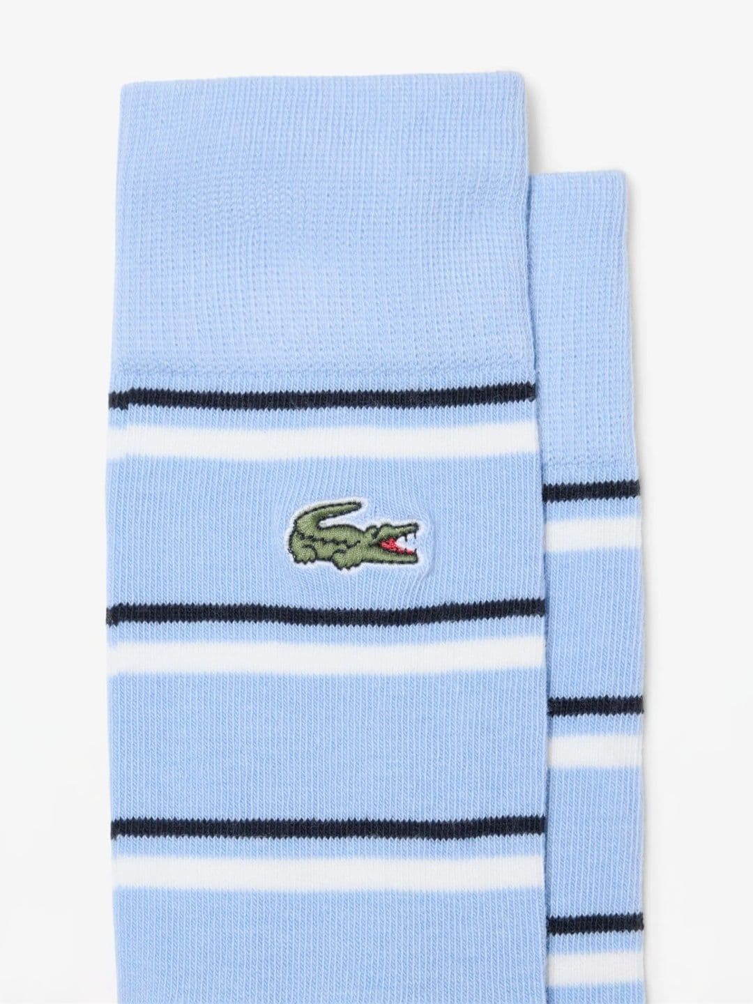 Lacoste Men Pack of 2 Cotton Assorted Striped Calf Length Socks thumbnail 3