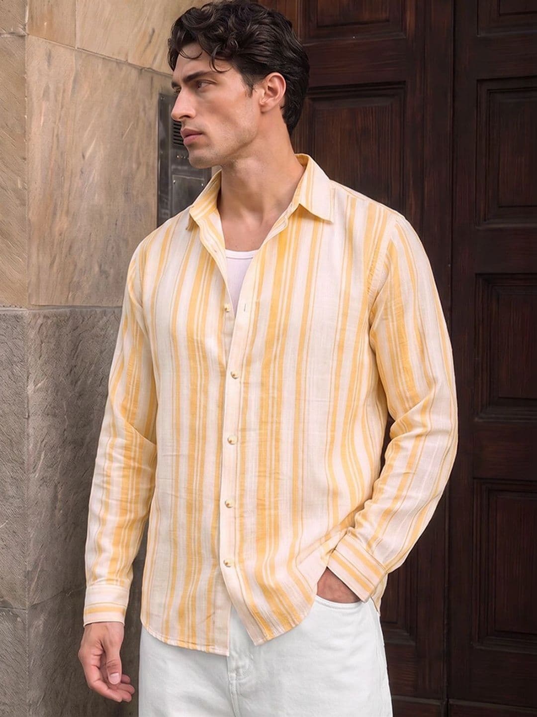 Powerlook Men Striped Casual Shirt thumbnail 5