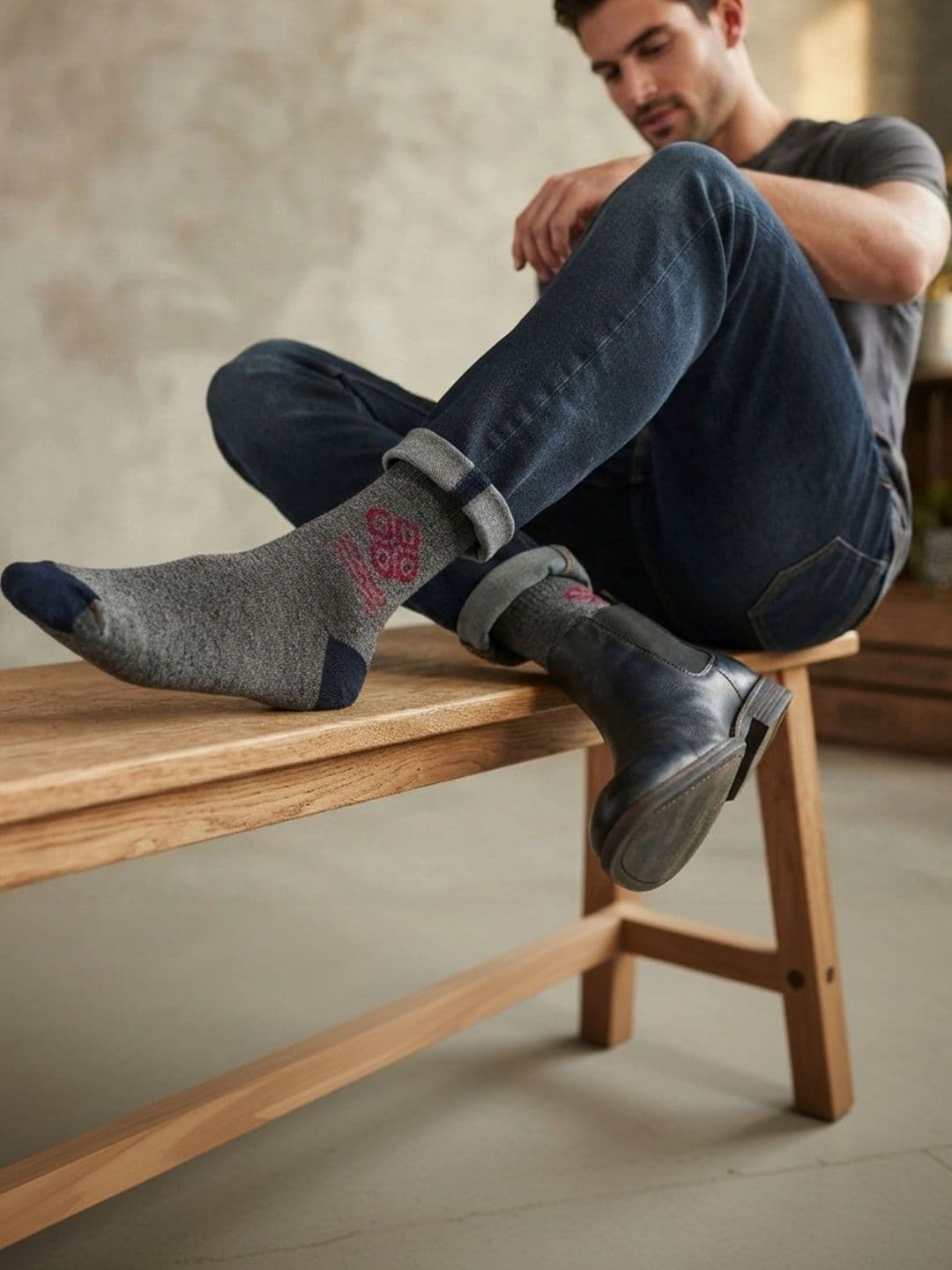 TINY HANDS Men Pack of 5 Cotton Assorted Patterned Above Ankle Socks thumbnail 3