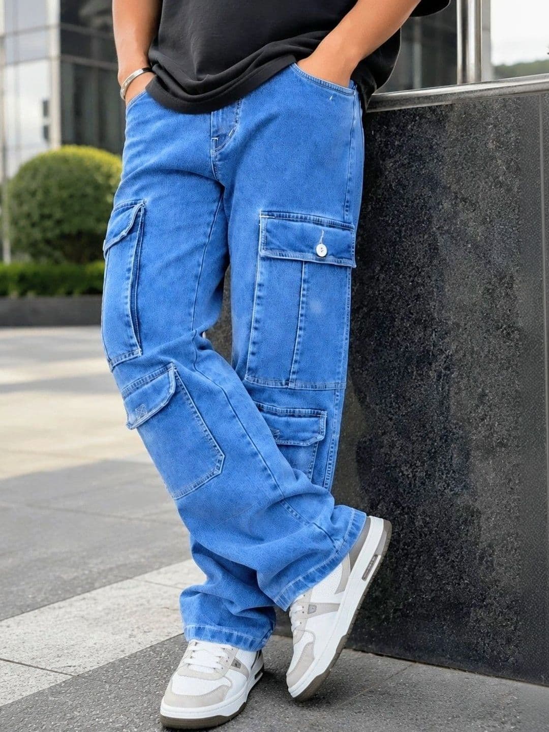 FICTION Men Comfort Relaxed Fit Mid-Rise Stretchable Jeans thumbnail 5
