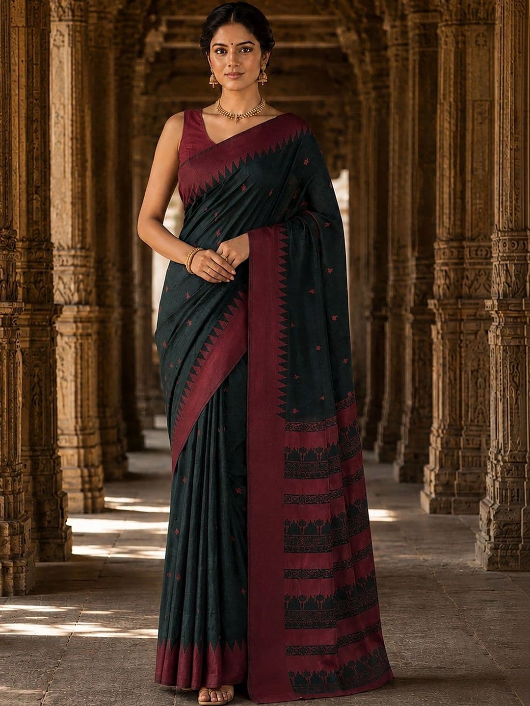 bigben textile Woven Design Designer Kanjeevaram Saree - view 1