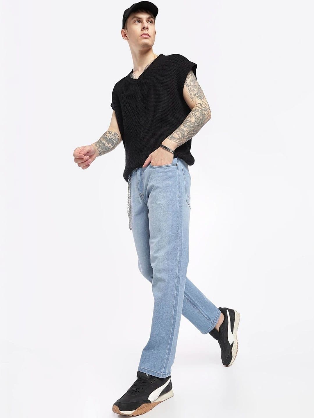 zayla Men Jean Regular Fit Mid-Rise Light Fade Stretchable Jeans thumbnail 5
