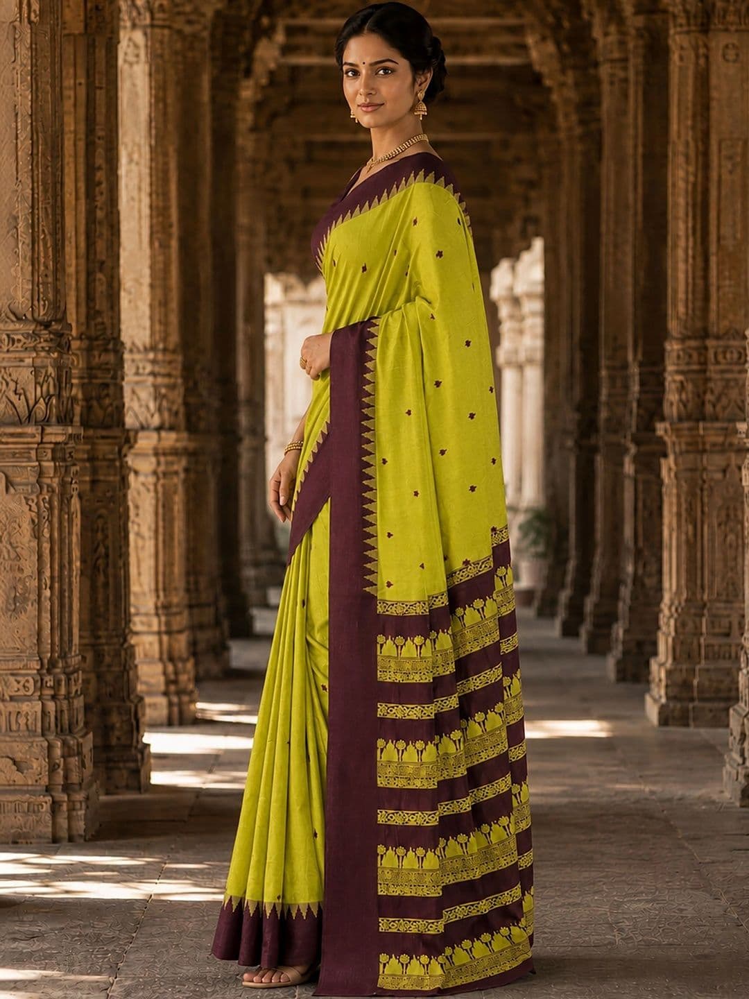 bigben textile Woven Design Designer Kanjeevaram Saree thumbnail 5