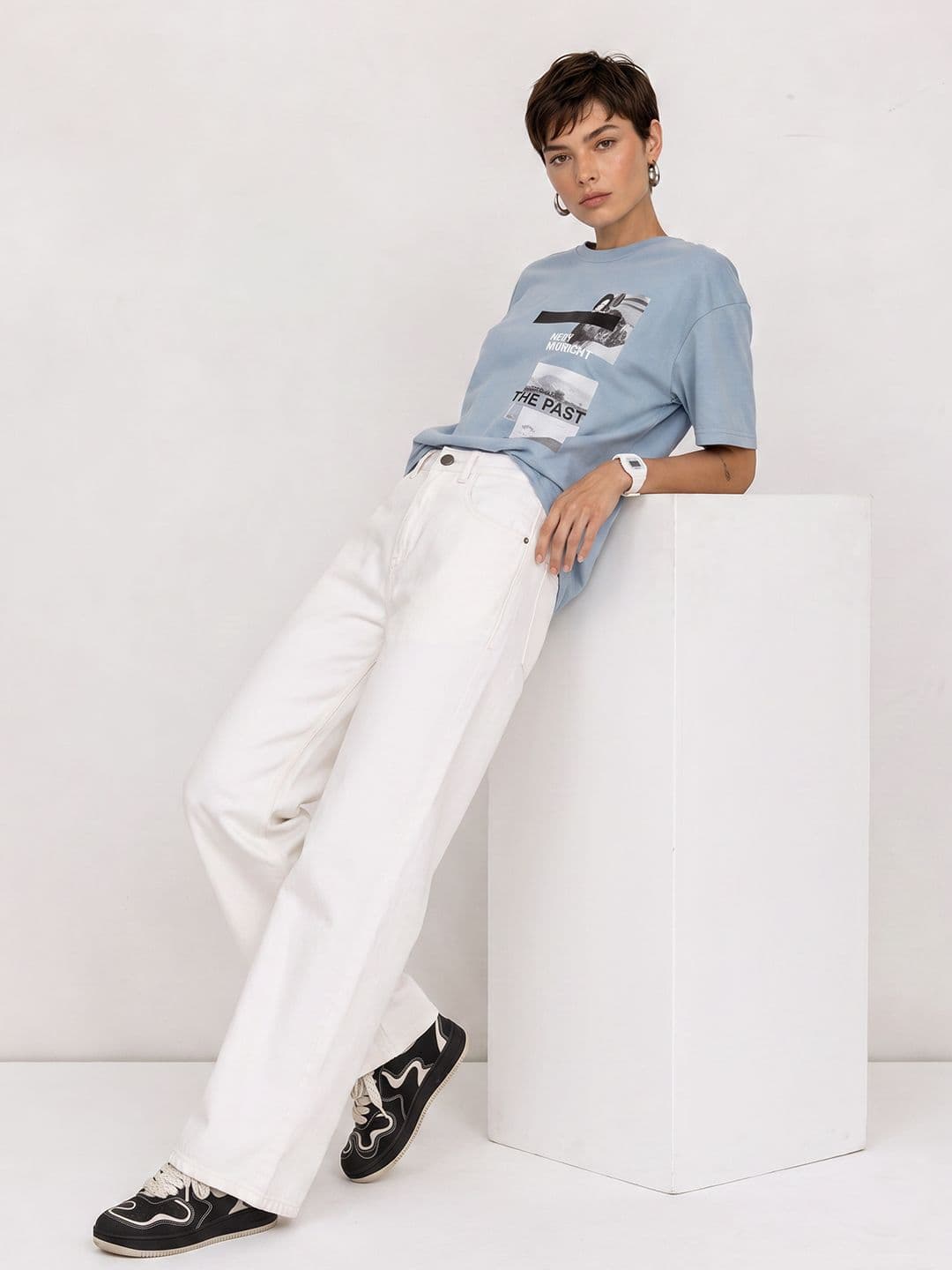 The Roadster Life Co. Women Wide Leg Pure Cotton Jeans thumbnail 3
