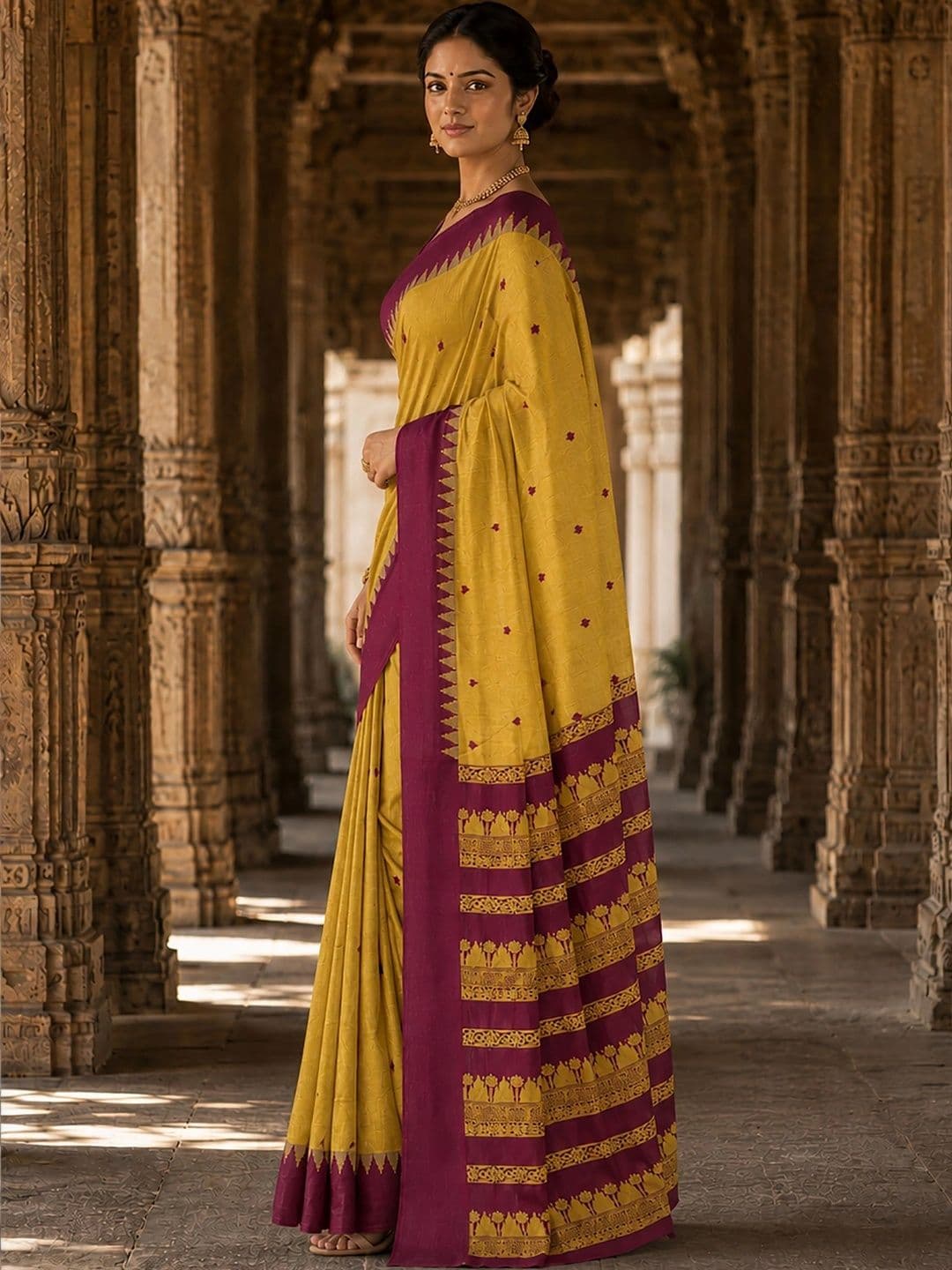bigben textile Woven Design Zari Designer Kanjeevaram Saree thumbnail 5