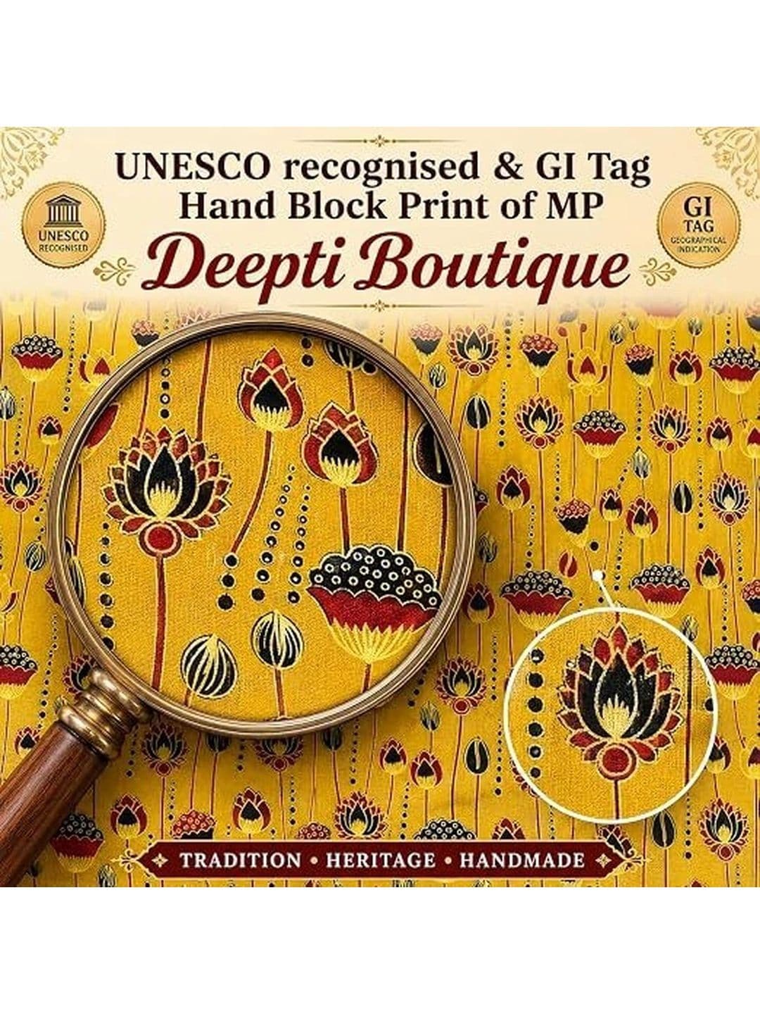 DEEPTI BOUTIQUE Printed Pure Cotton Unstitched Dress Material thumbnail 5