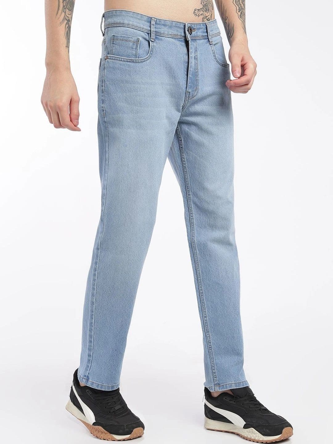 zayla Men Jean Regular Fit Mid-Rise Light Fade Stretchable Jeans thumbnail 4