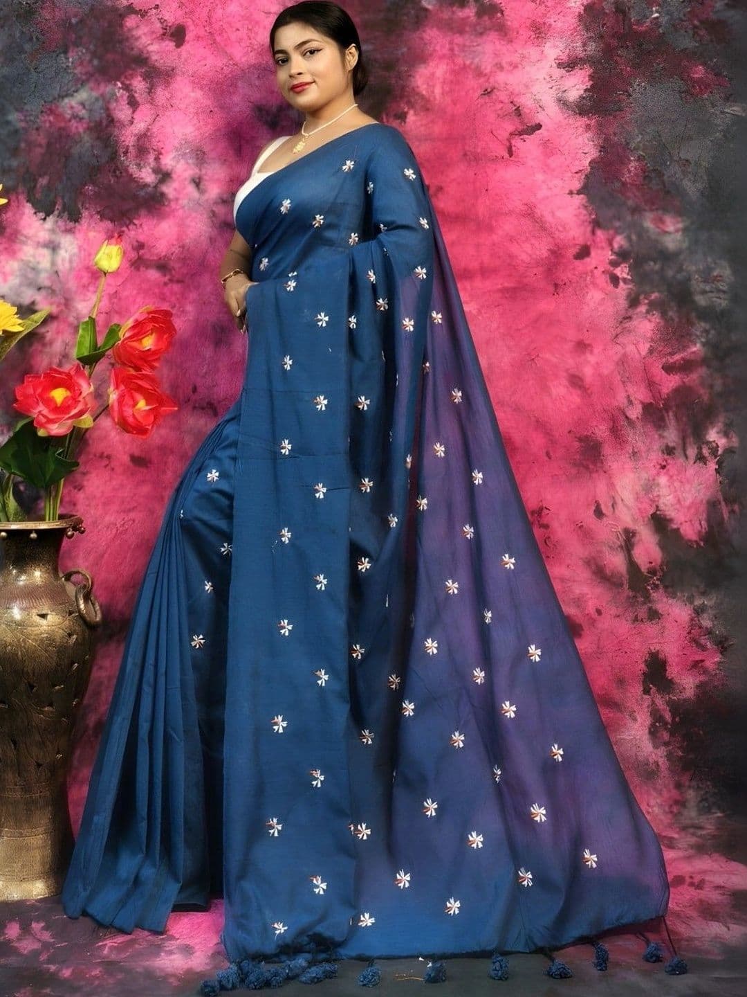 Rnn Saree Pure Cotton Khadi Sarees thumbnail 3
