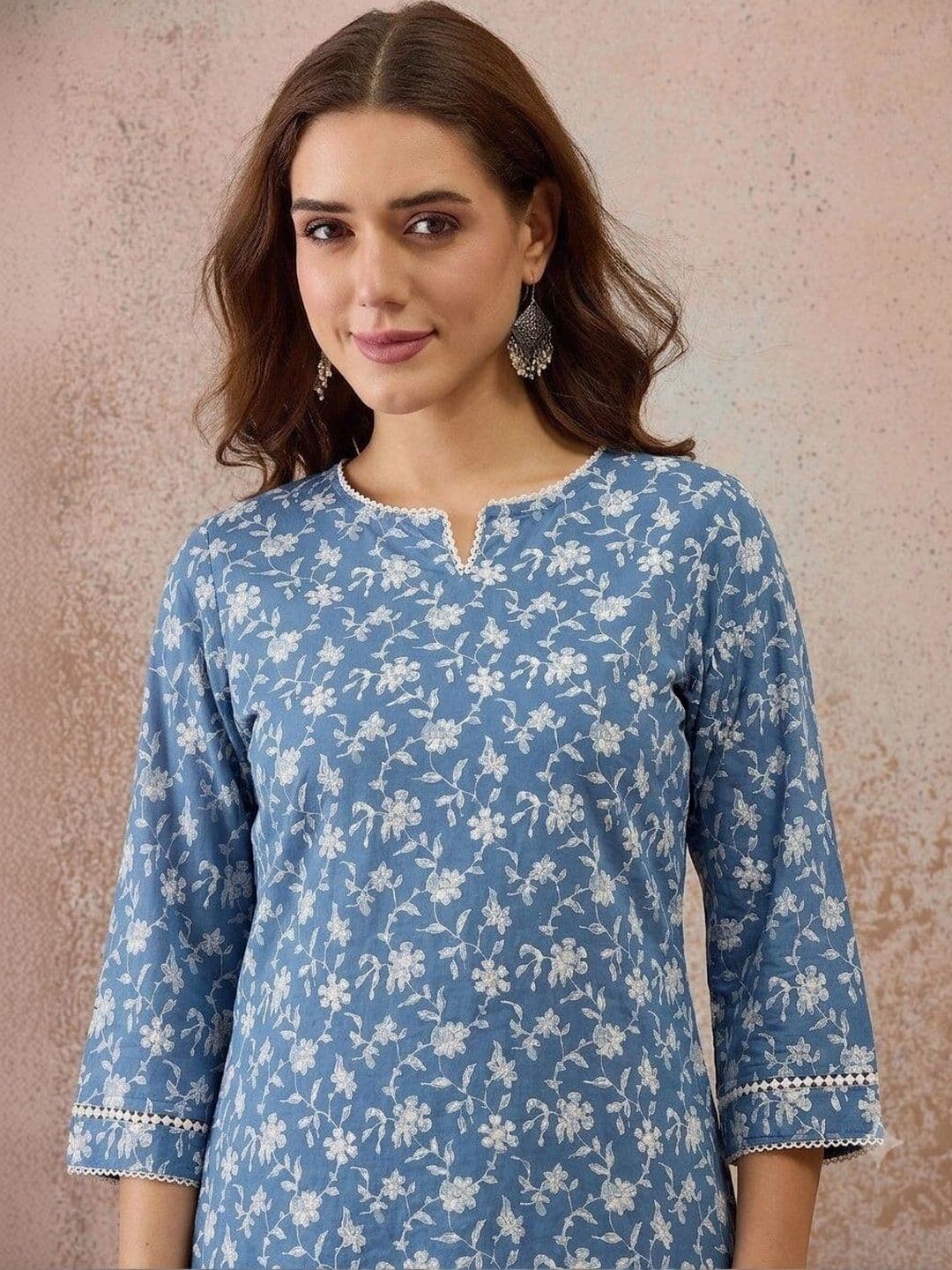 Anouk Floral Printed Pure Cotton Kurti thumbnail 8