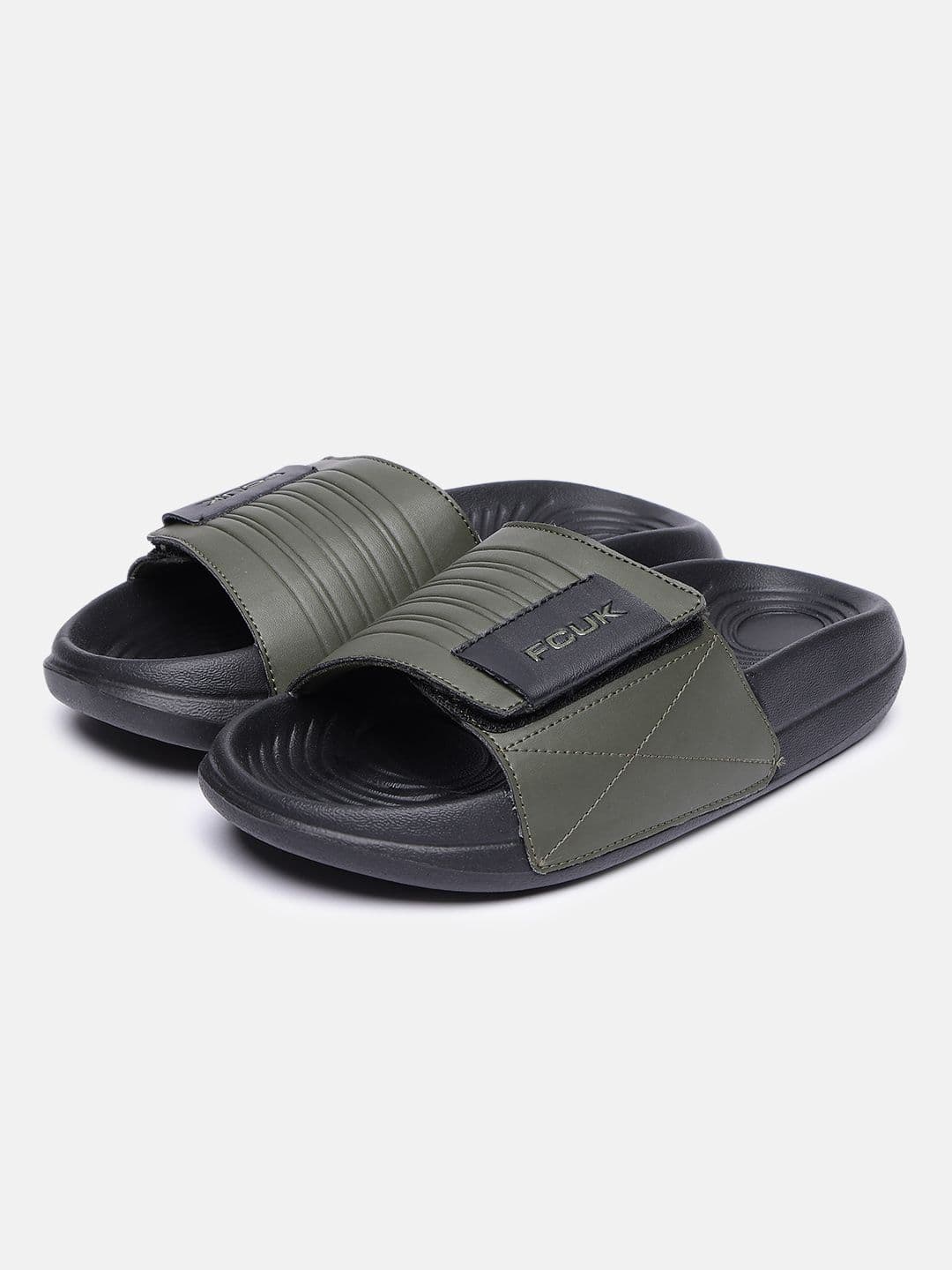 FCUK Men Colourblocked Sliders thumbnail 3