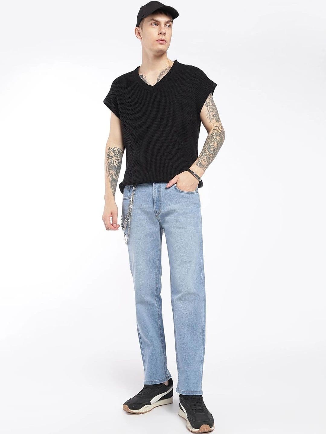 zayla Men Jean Regular Fit Mid-Rise Light Fade Stretchable Jeans - view 1