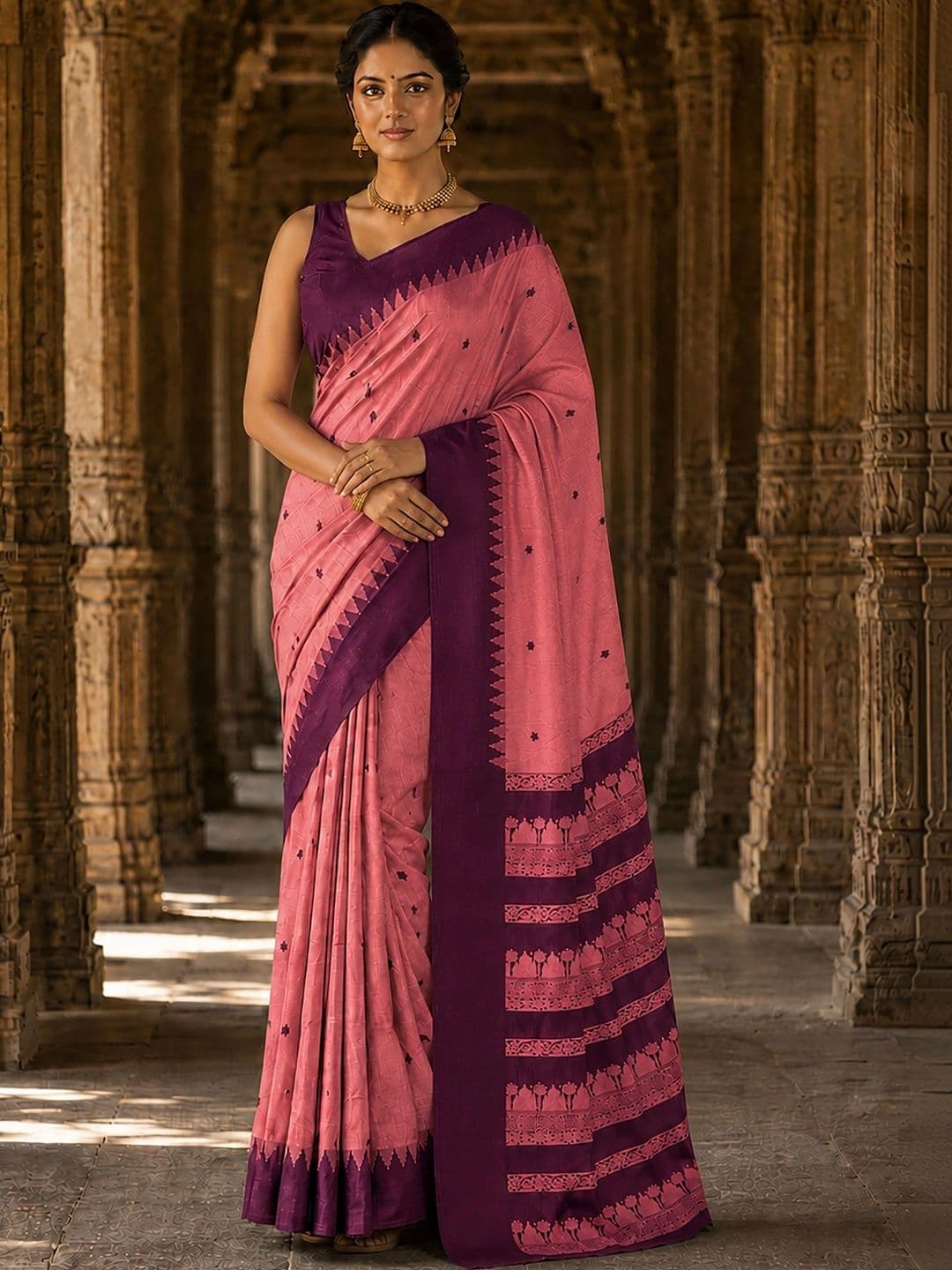 bigben textile Woven Design Designer Kanjeevaram Saree - view 1
