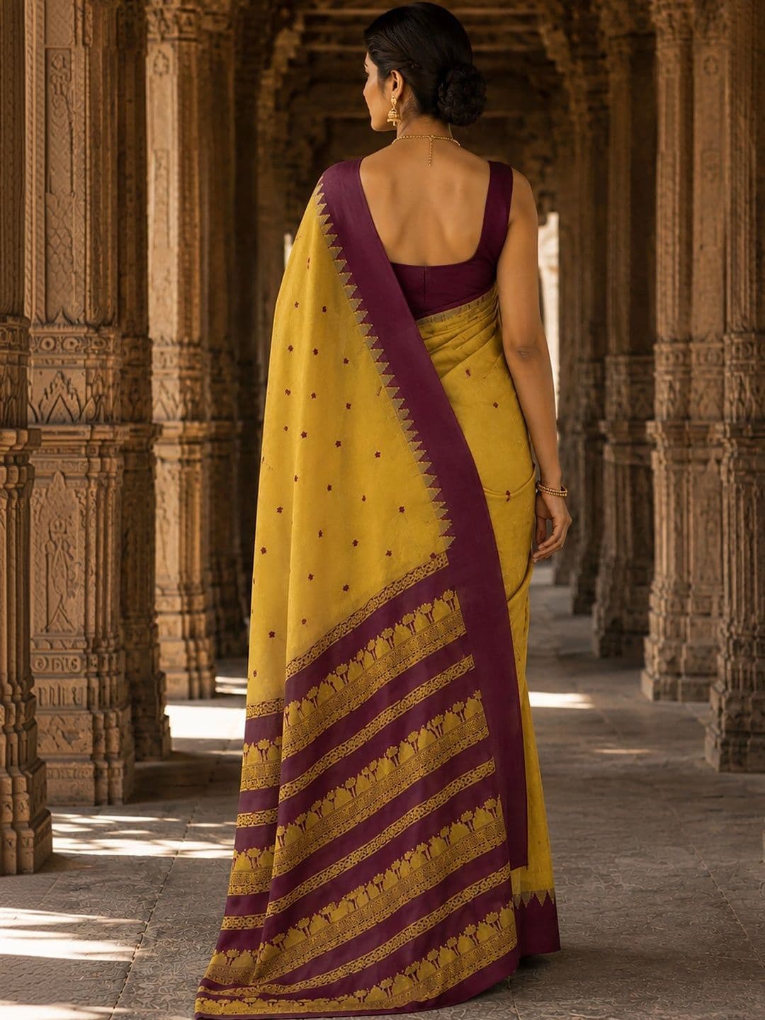 bigben textile Woven Design Zari Designer Kanjeevaram Saree thumbnail 3