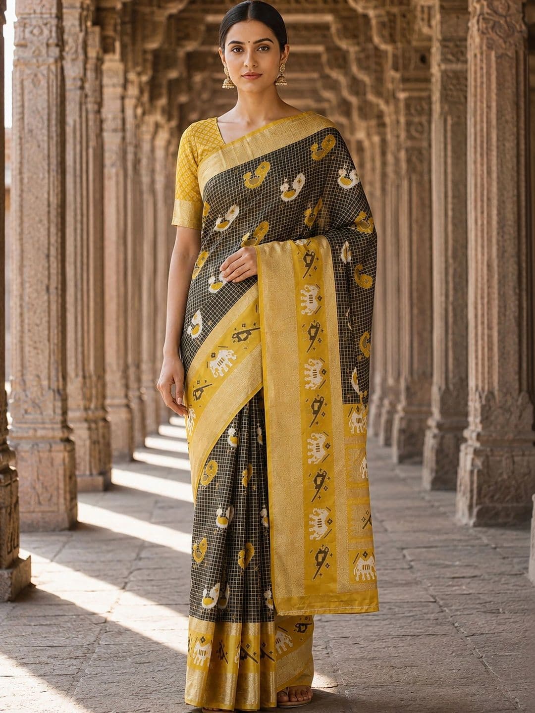 Dhaaga Ghar Woven Design Silk Blend Designer Banarasi Saree - view 1